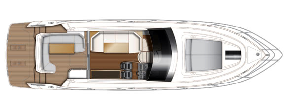 Princess V48 deck plans - main deck