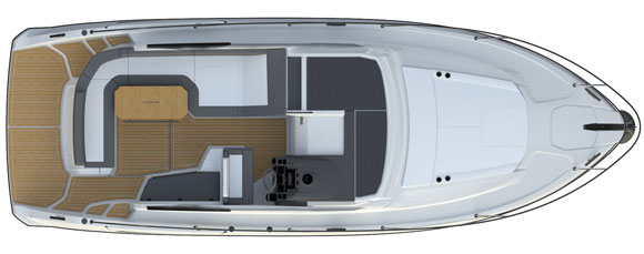 Azimut Atlantis 34 - deck plans - Main deck