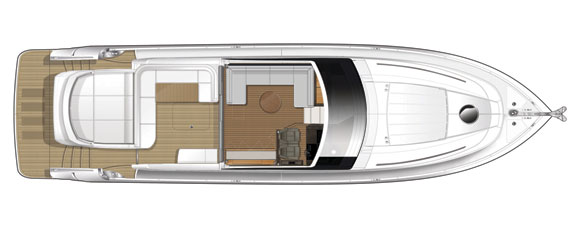 Princess V62-S upper deck diagram