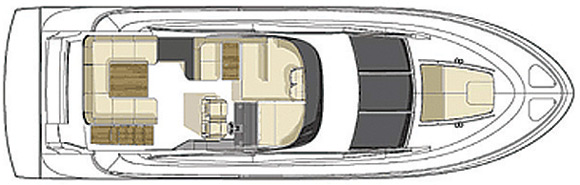 Sea Ray 510 Fly - deckplans, upperdeck