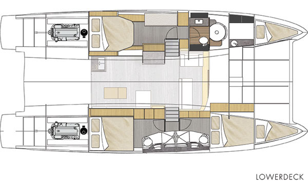 Cumberland 47 LC - lowerdeck layout