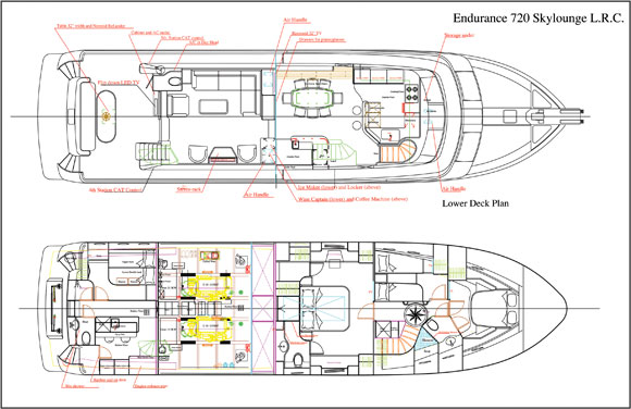 Hampton Endurance 720 deck plans
