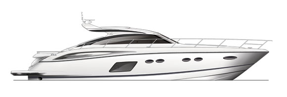 Princess V62-S profile diagram