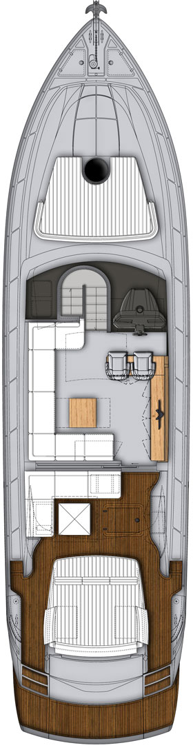 Pershing 62 deck plans - main deck