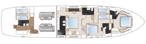 Princess 82 deck plans -Lower Deck