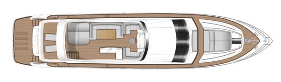 Princess 82 deck plans - flybridge