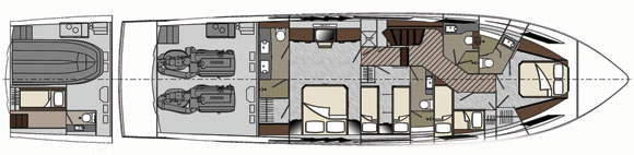 Lazzara LMY 64 layout - lower deck