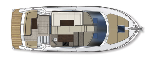 Carver C34 - layout diagram - without  lower helm
