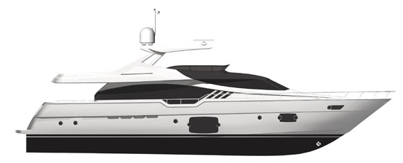 Ferretti 870 - profile diagram
