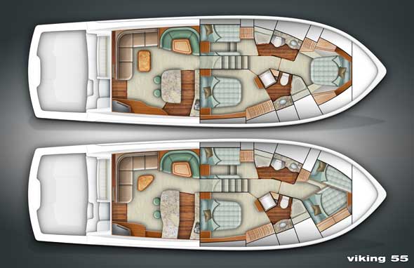 Viking 55 Convertible layout diagram