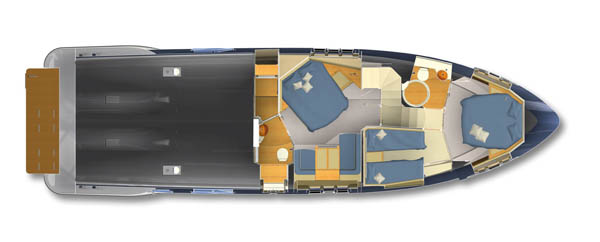 Azimut 60 layout diagram - staterooms