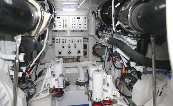 Bertram 64 Engine Room