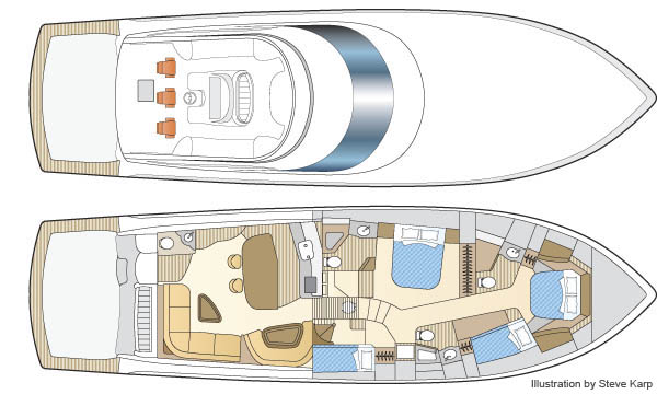 Viking 66 Convertible layout diagram