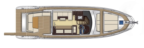 Azimut 55S Maindeck layout diagram