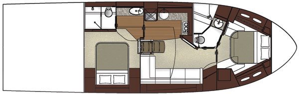 Sea Ray 510 Sundancer - layout cabin