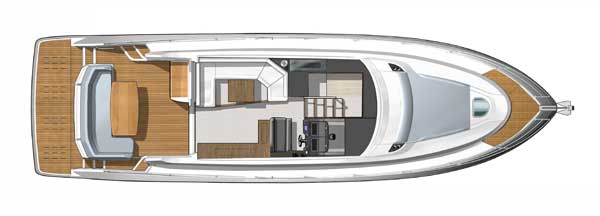 Beneteau Gran Turismo 49 Fly layout diagram - maindeck