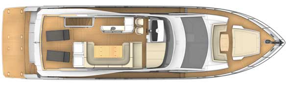 Absolute 72 Fly - Upper deck layout plans