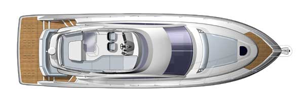 Beneteau Gran Turismo 49 Fly layout diagram - topside