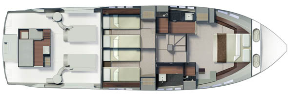 Fairline Squadron 50 layout diagram