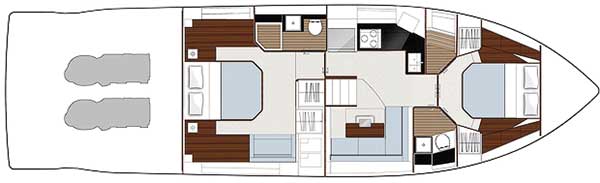 Sealine F48 layout diagram