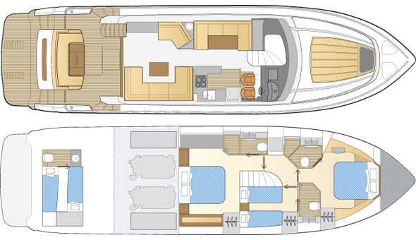 Princess 60 FB layout diagram