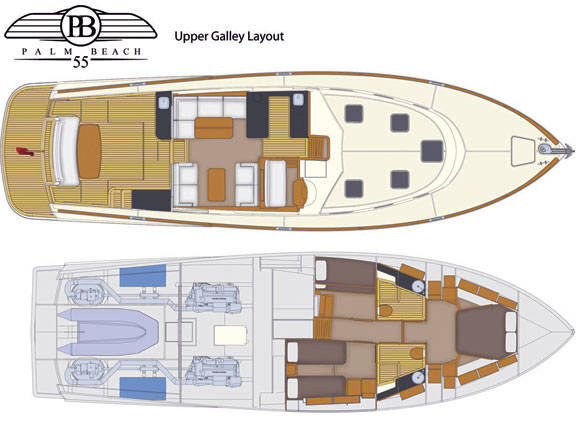 Palm Beach 55 Express deck plans
