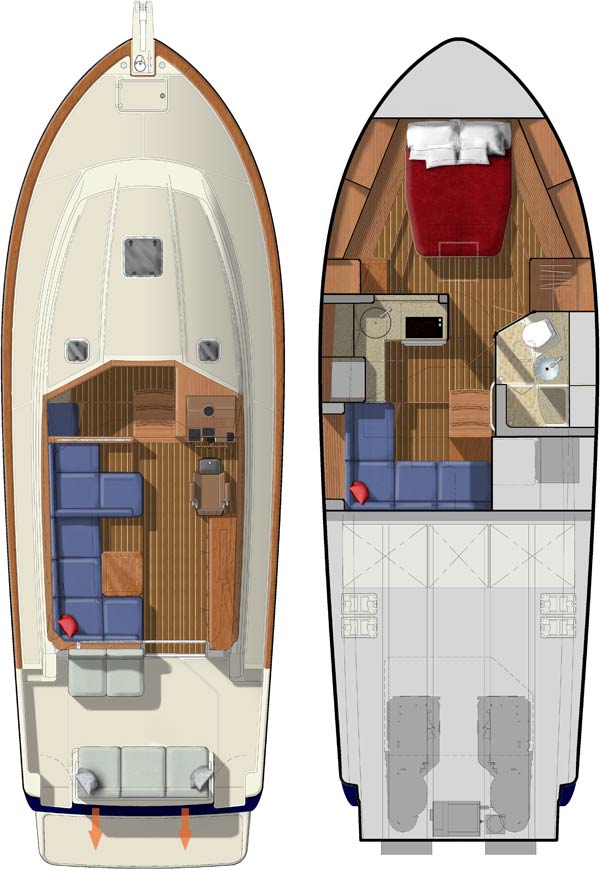 Sabre 38 Salon Express Layout Diagram