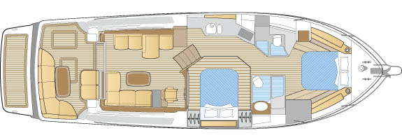 Sabre 48 Salon Express layout diagram