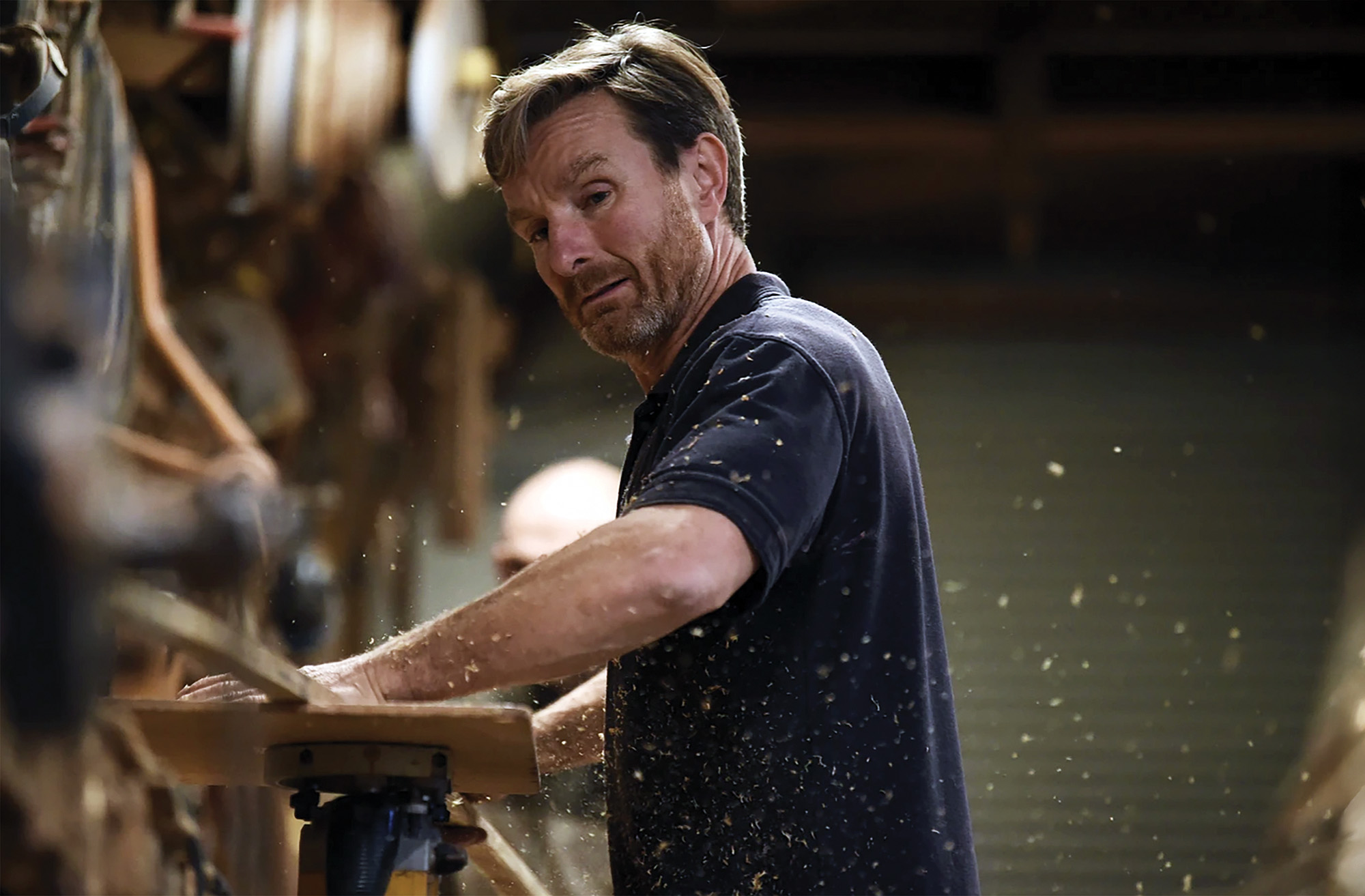 Man woodworking