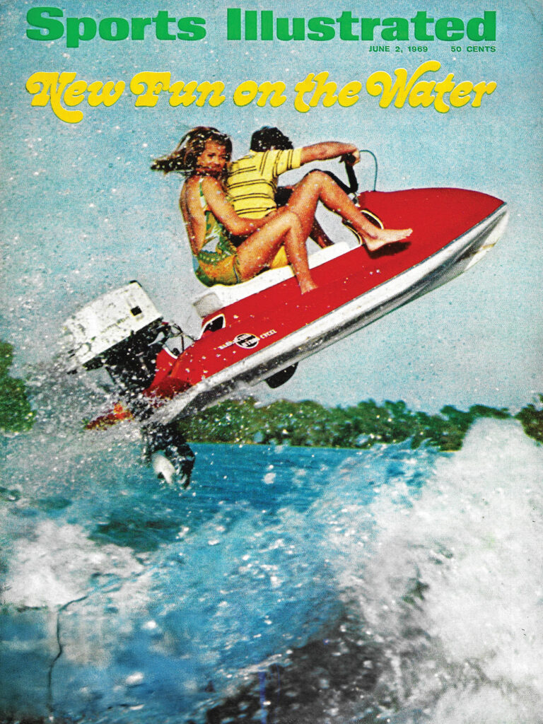 Hydro Cycle personal watercraft on Sports Illustrated cover from 1969