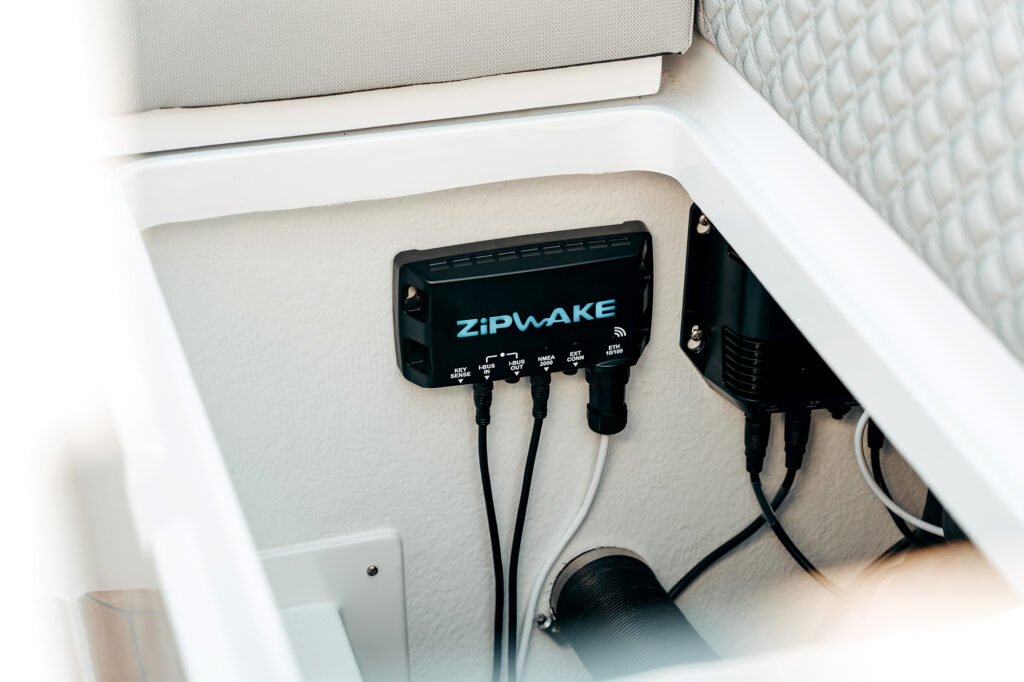Zipwake’s optional Integrator Module installed on a boat