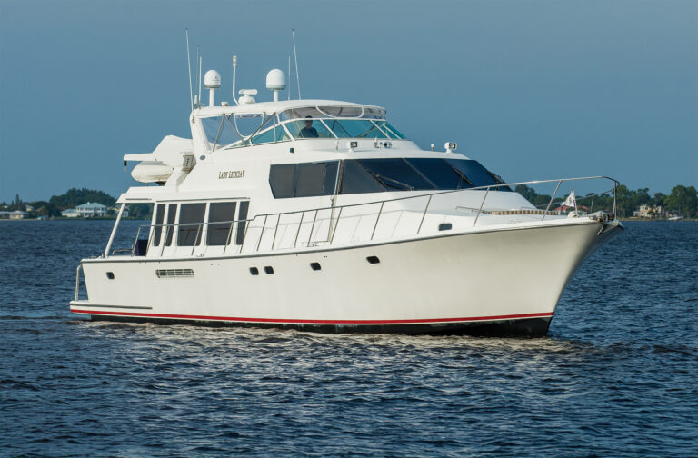 85-foot white motor yacht