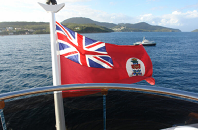 Flag on a yacht.