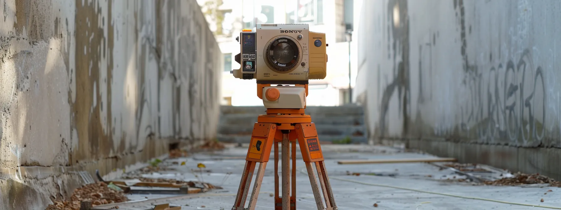 Total Station Accuracy: Essential Verification Techniques 3 a total station on a stable tripod, accurately leveled and centered, with precise collimation adjustments, ready for high-precision measurements in a surveying project.