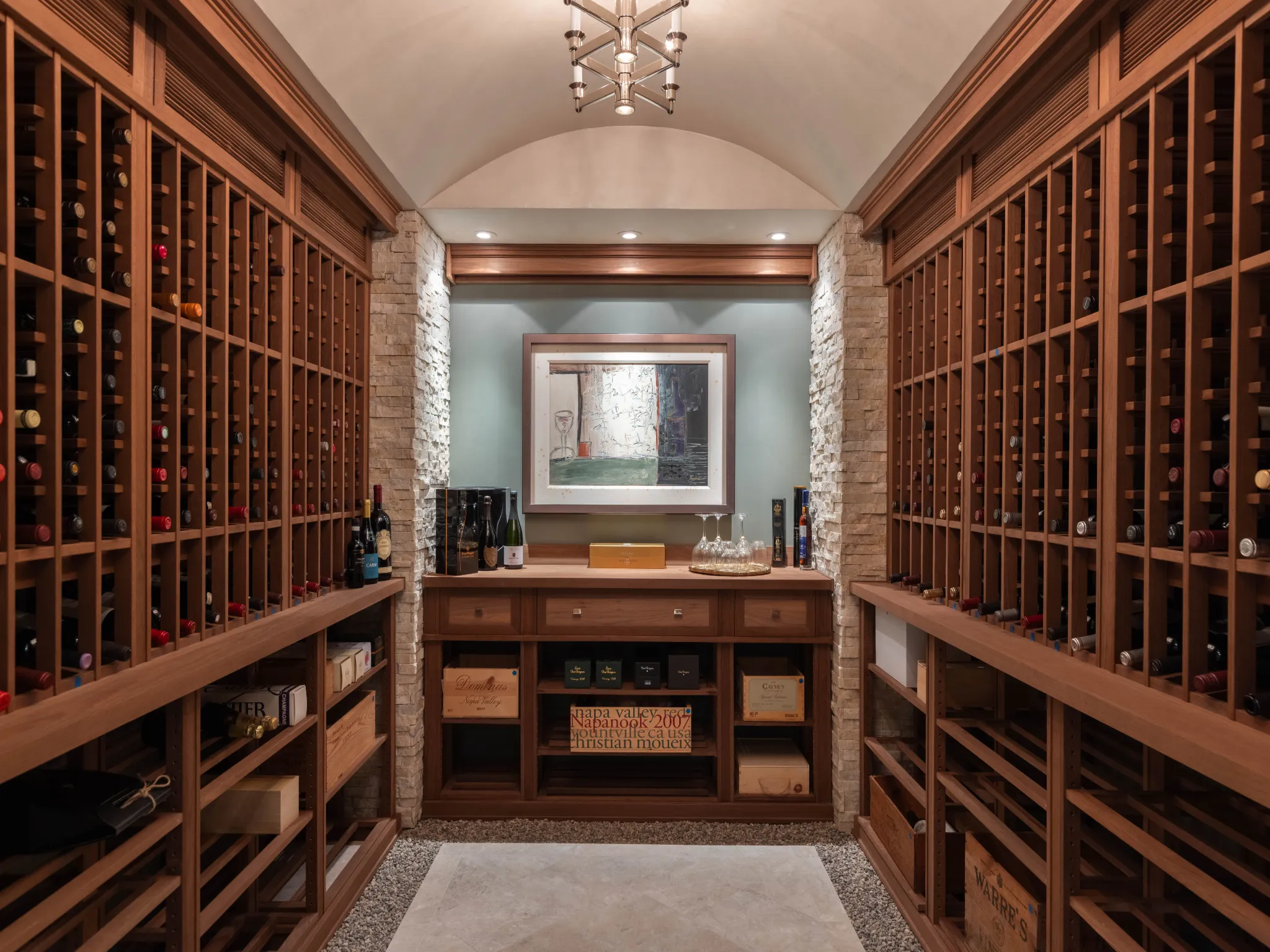 wood wine cellar