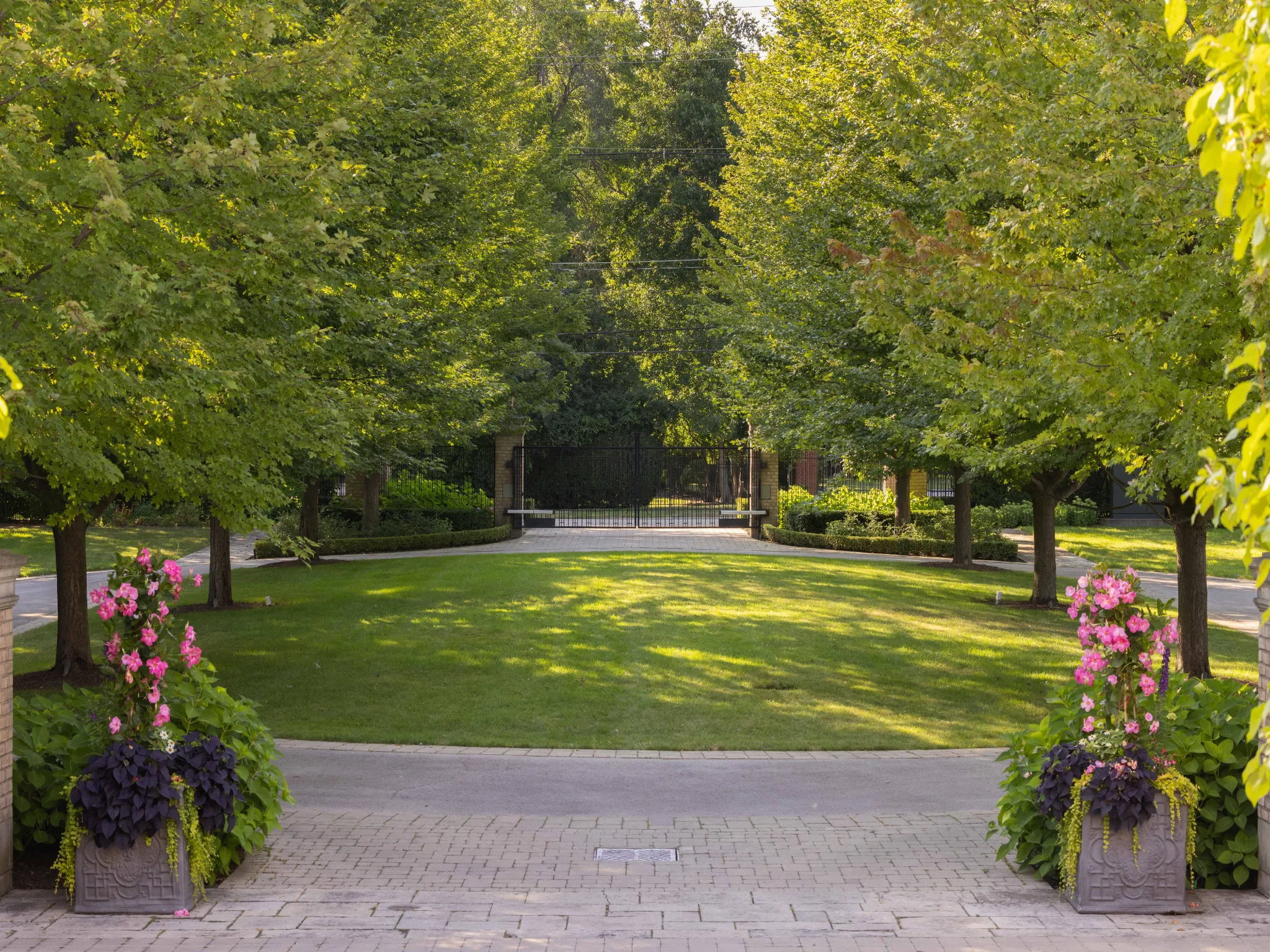 exterior photo - the front yard showing vast driveway and park-like setting