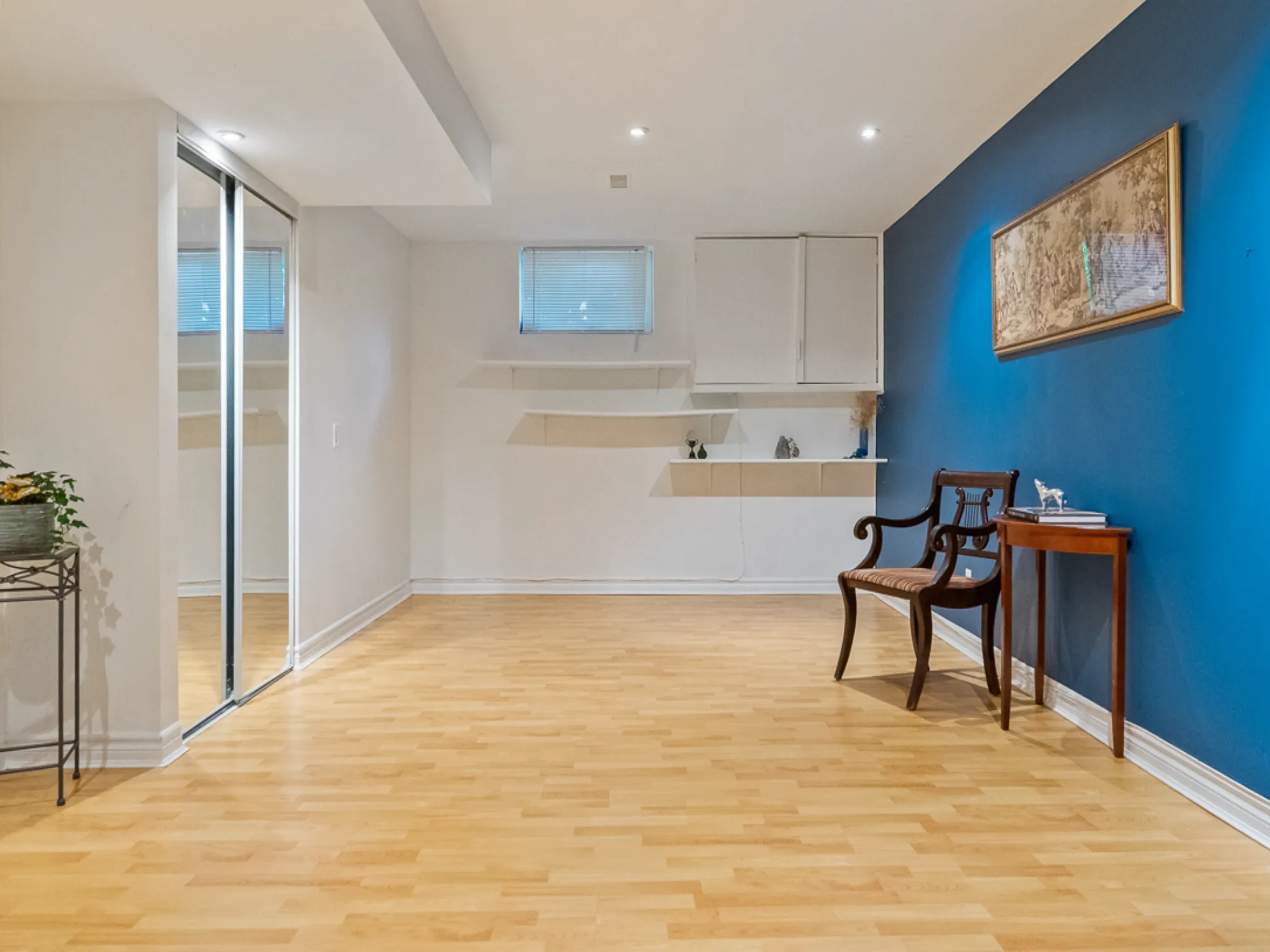 lower level bedroom or gym