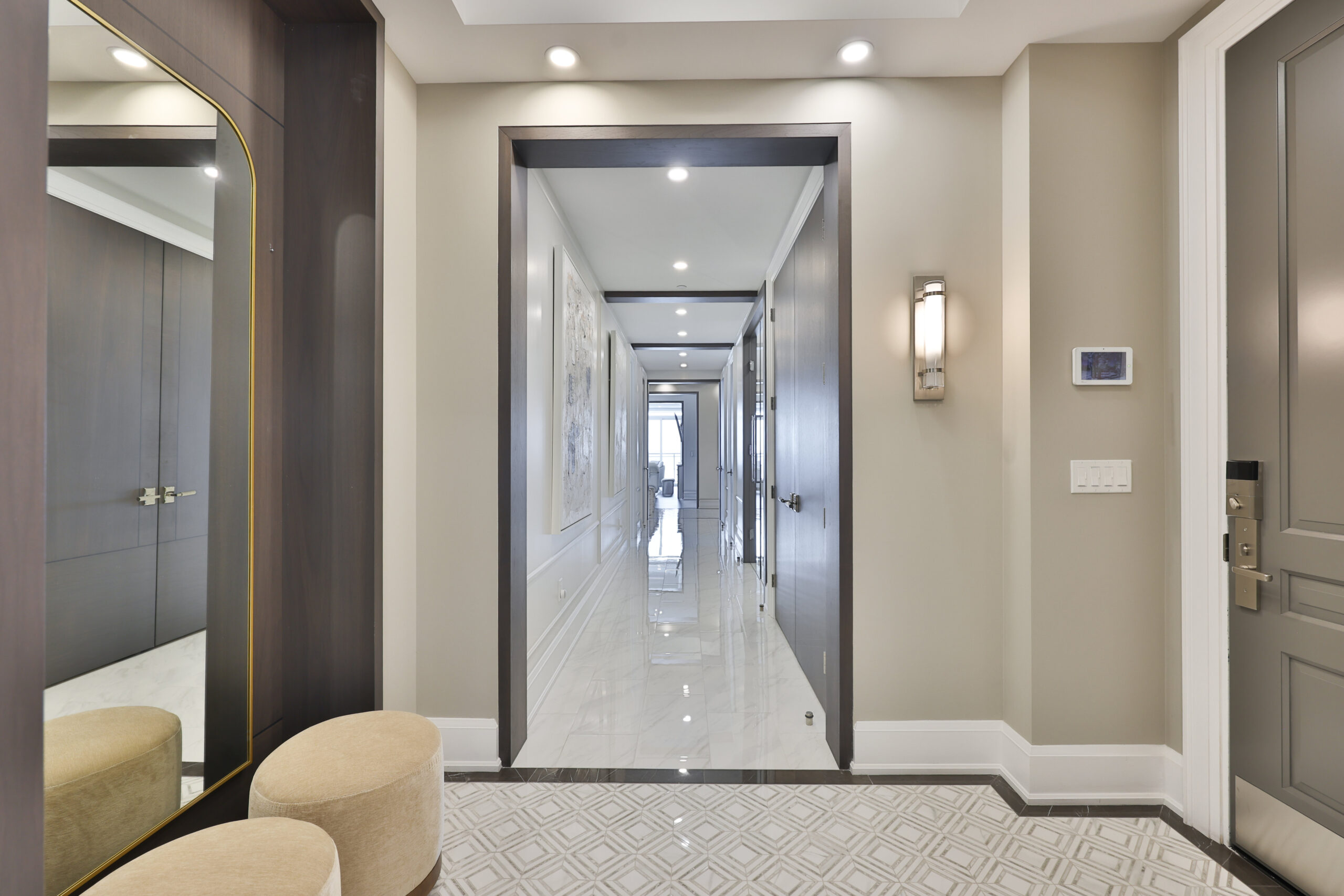 large hallway throughout the unit