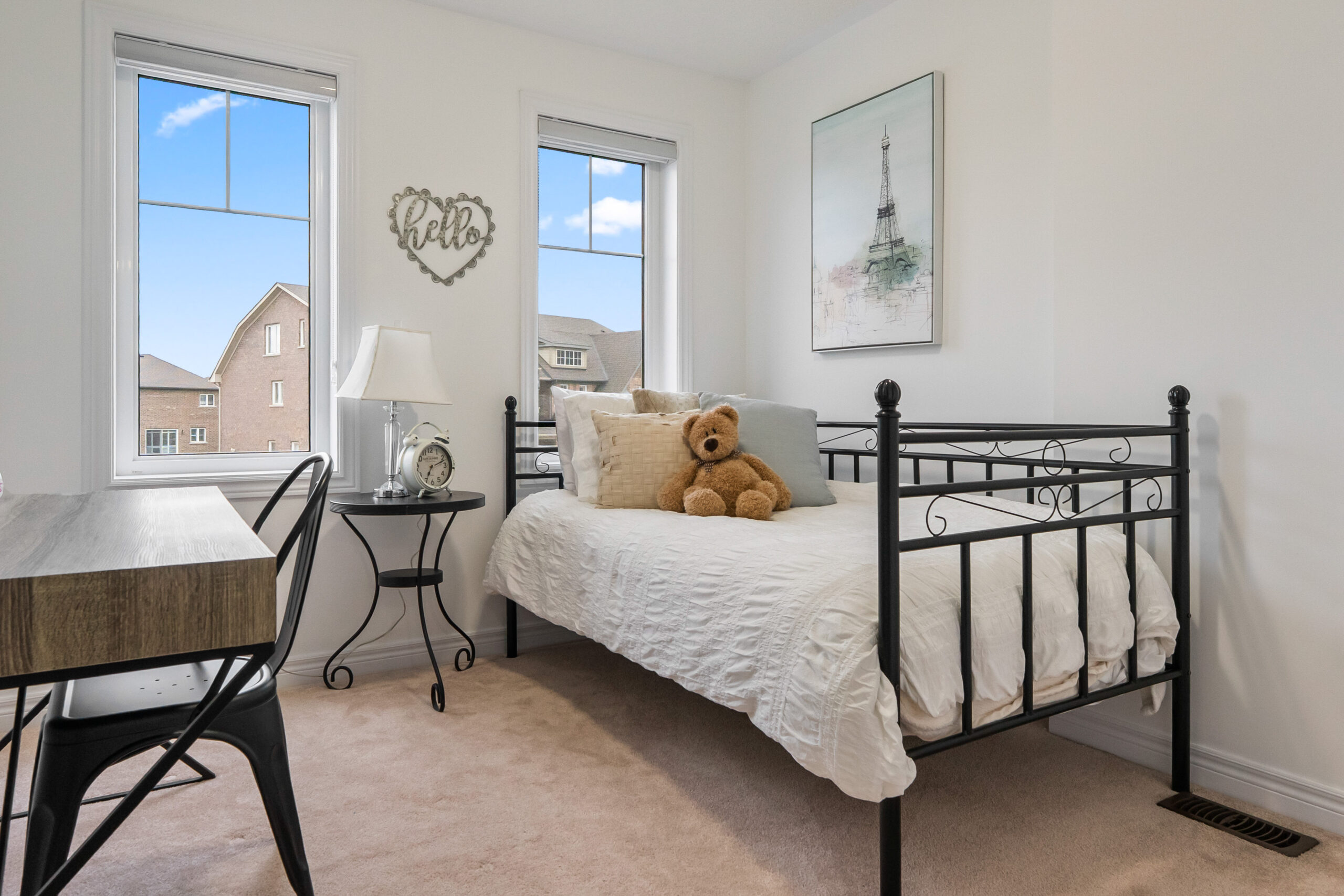 Fourth upstairs bedroom with double windows