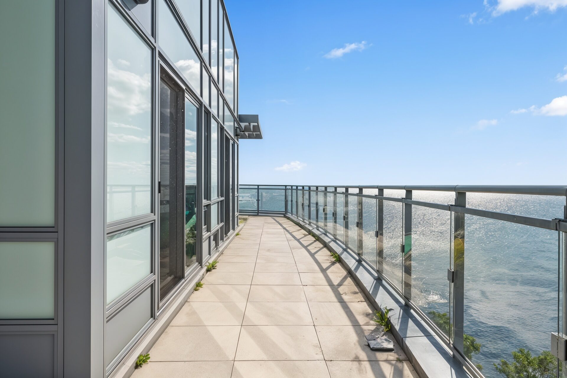 walk around balcony with unobstructed lake views