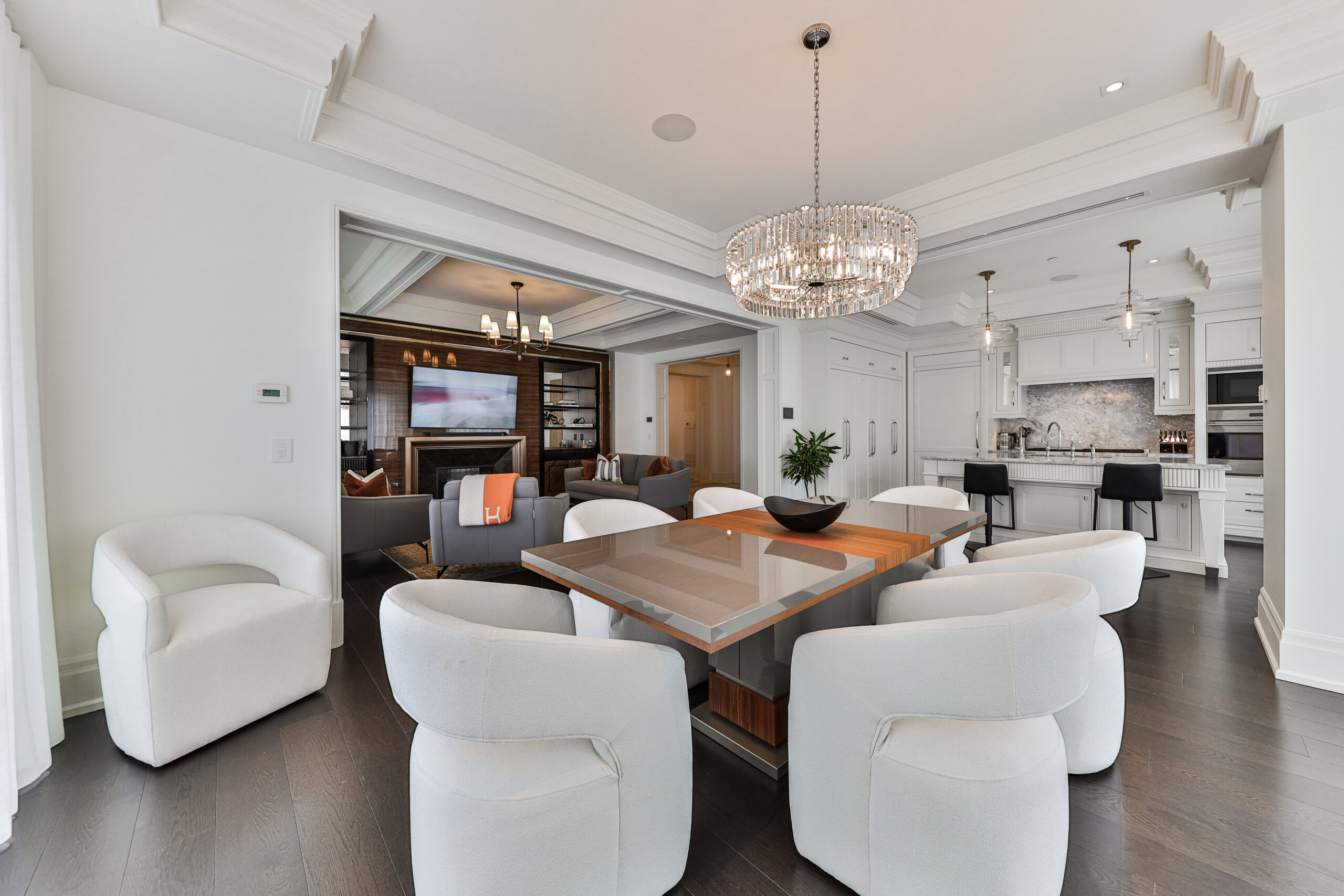 showing the open concept layout of this unit.