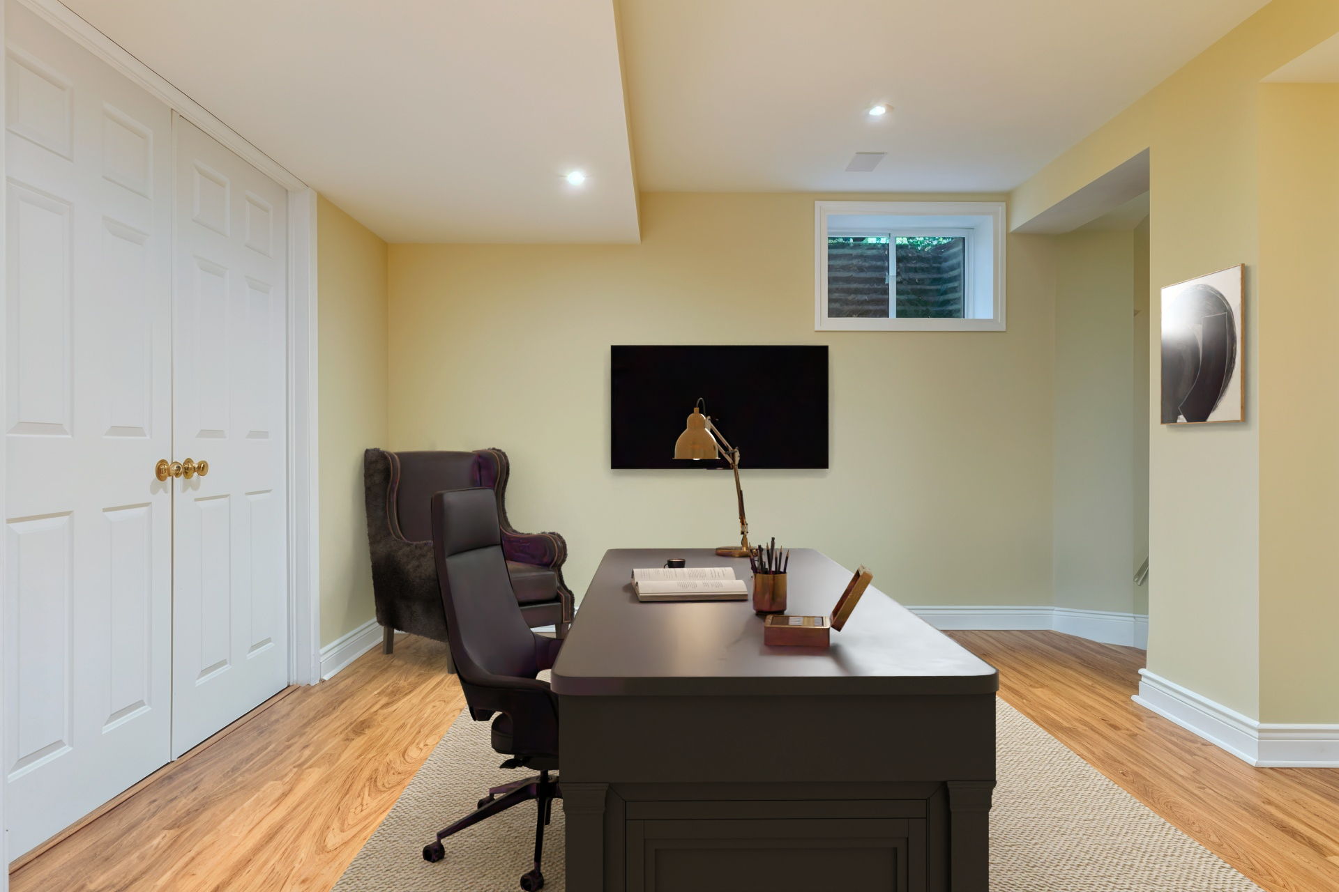 Lower level office- potential for additional bedroom