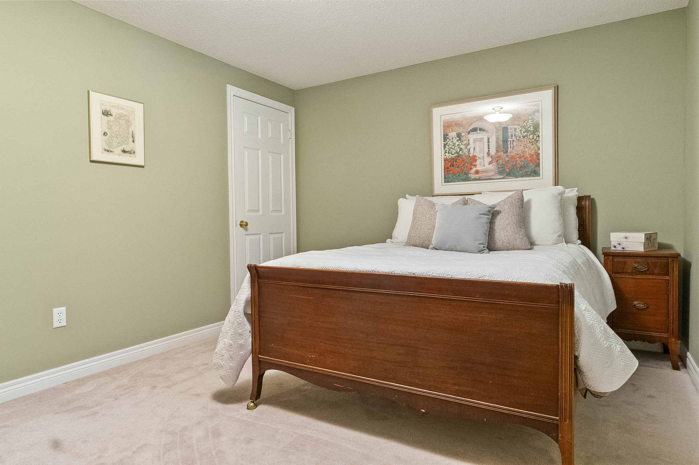 lower level bedroom with room for large queen bed