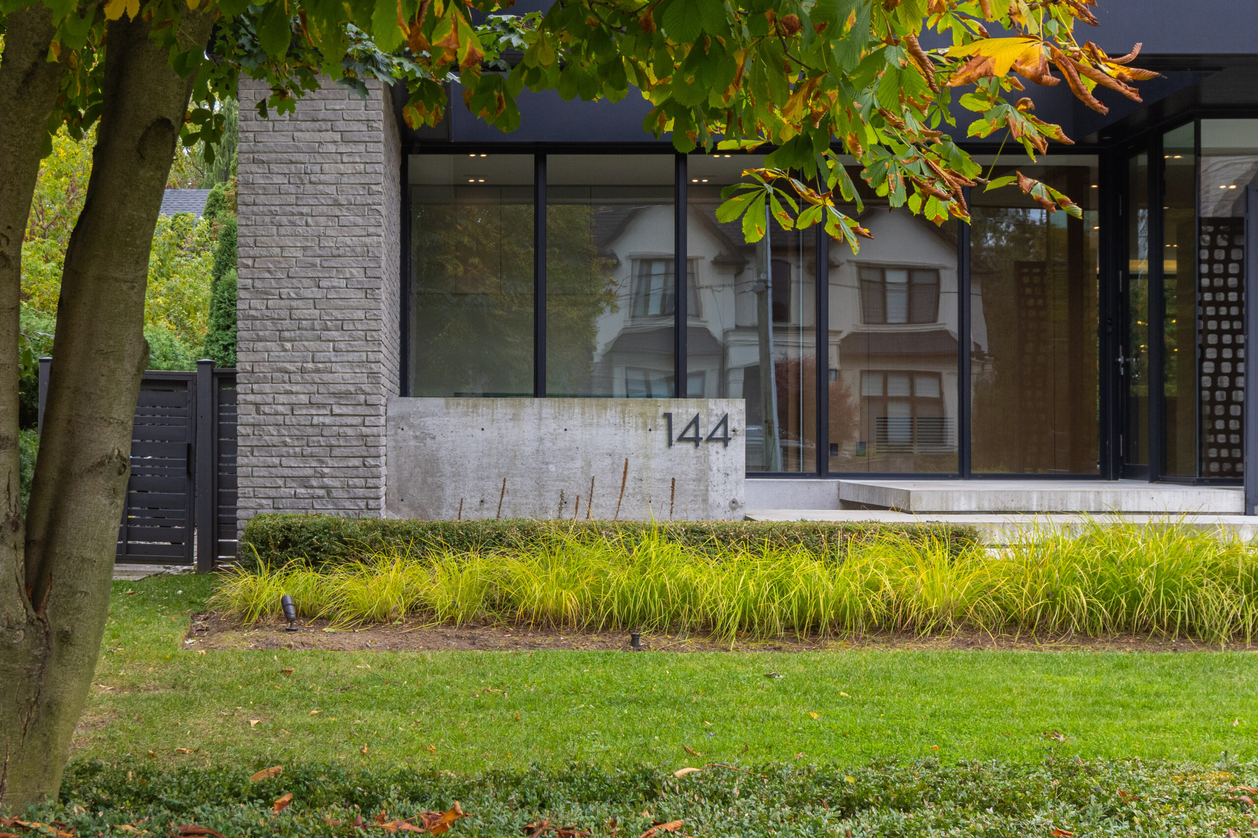 front concrete steps showing property address