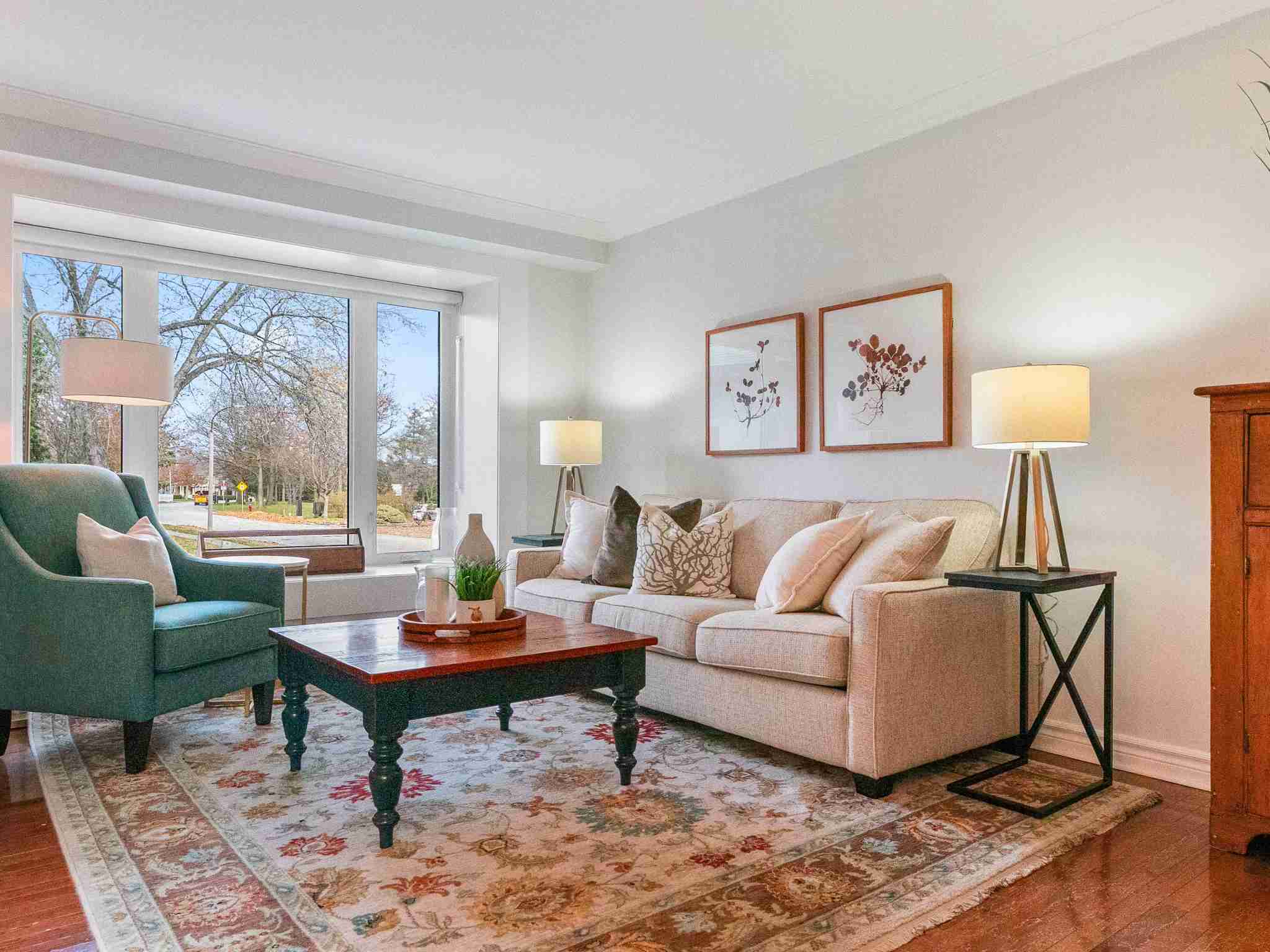 hardwood flooring and large window allowing plenty of light