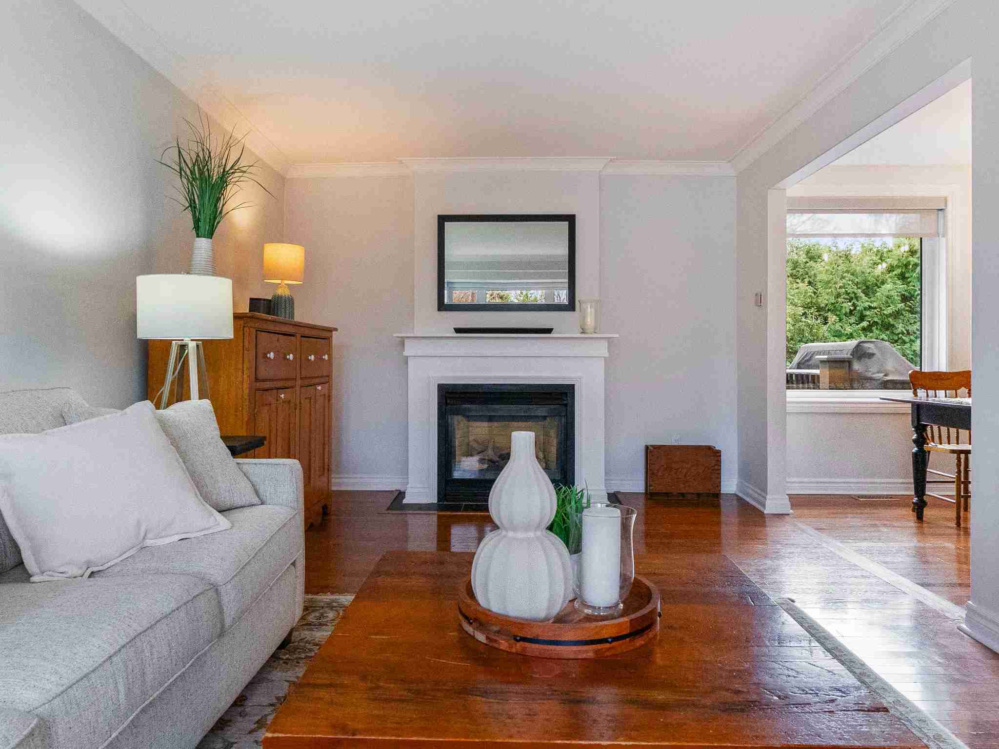 gas burning fireplace