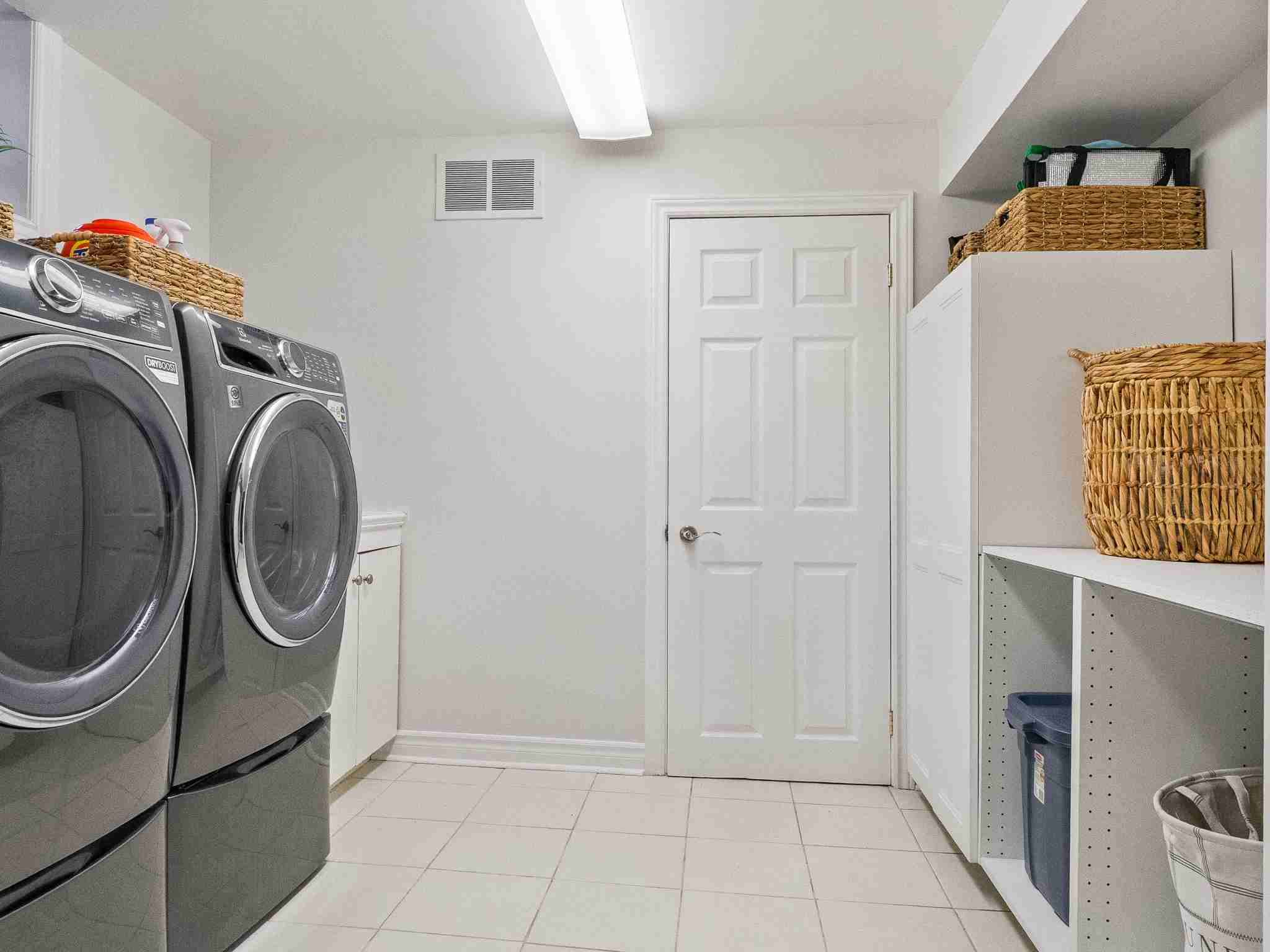 lower level laundry room and storage area
