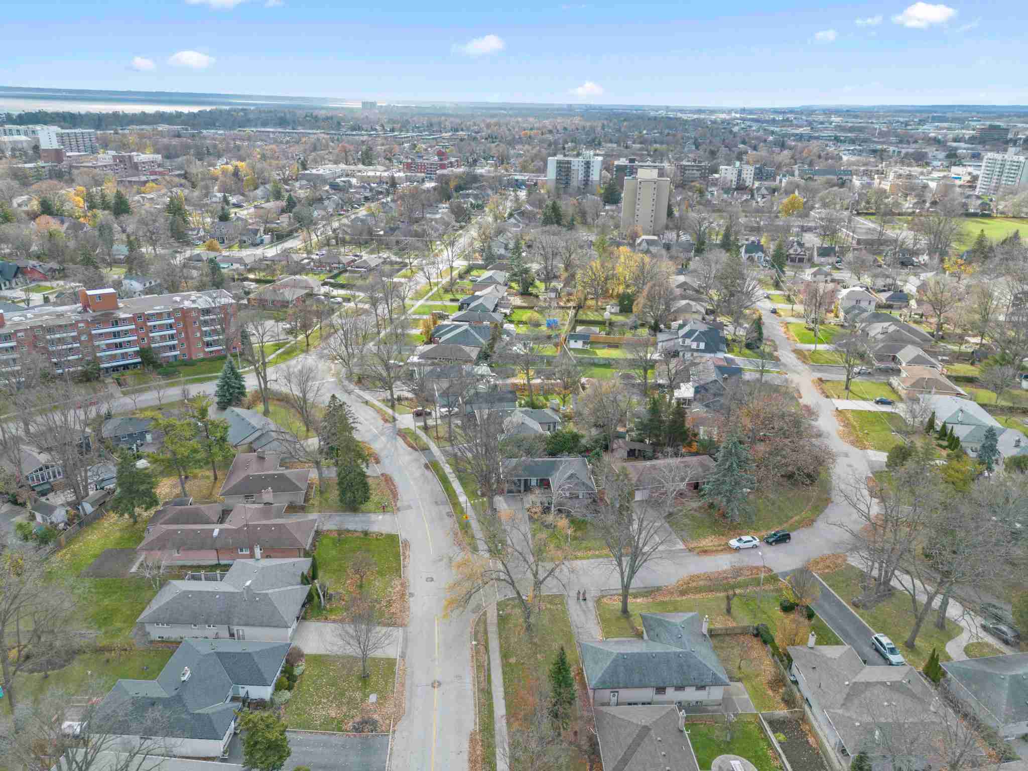 drone shot showing property and near by locations ( kerr village )