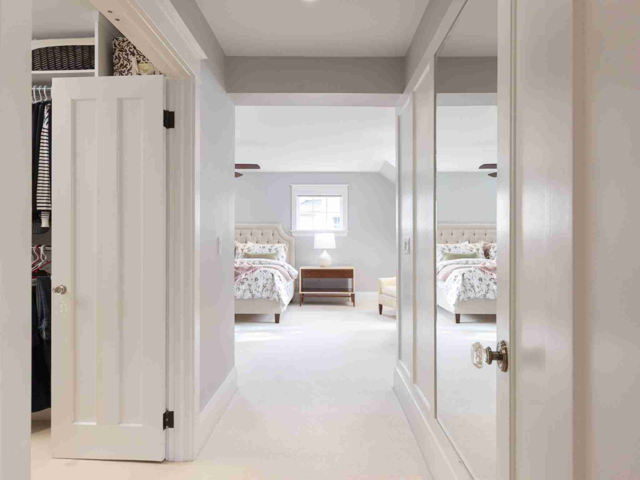 entrance to large principal bedroom with walk in closet