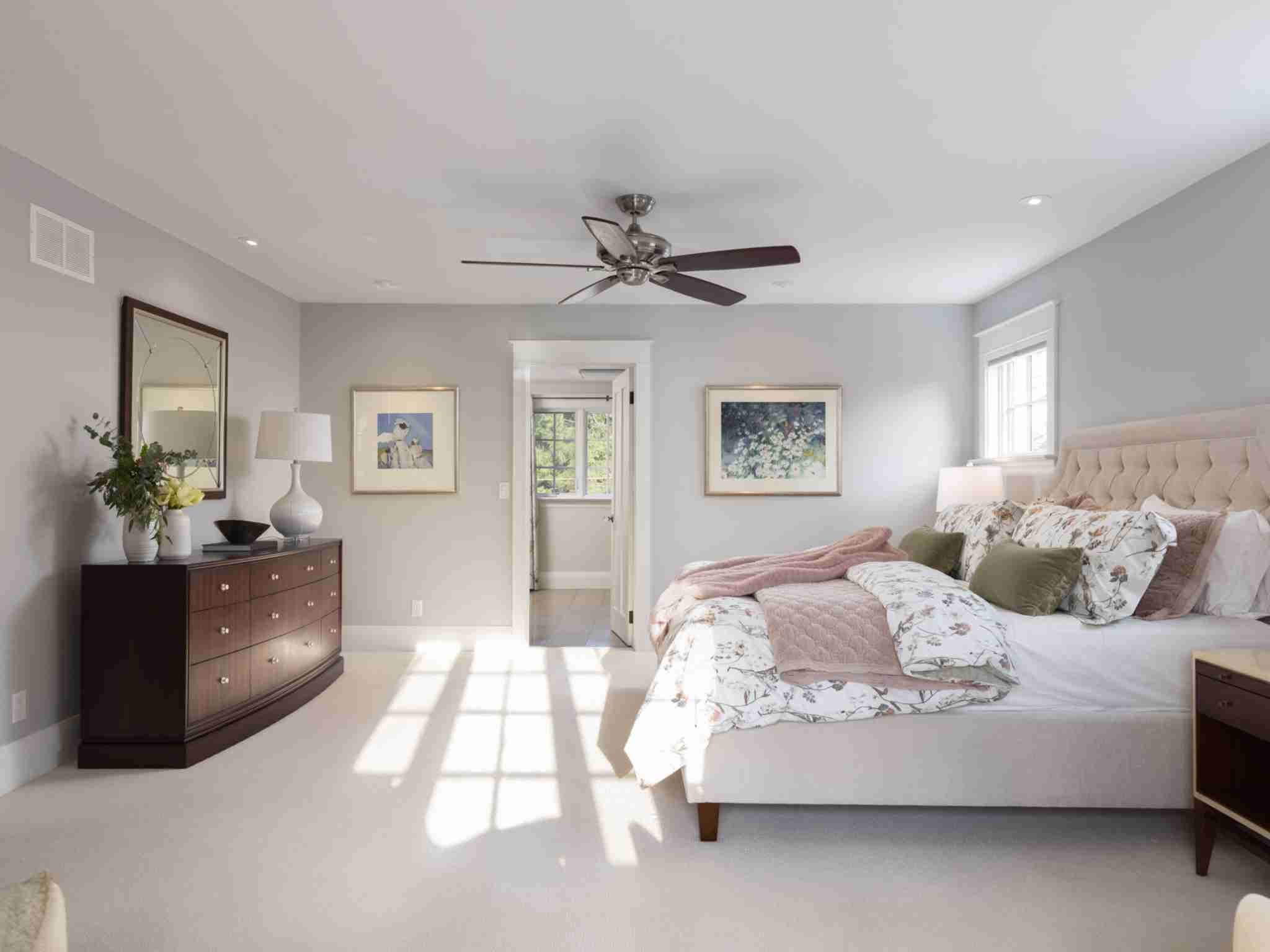 Principal bedroom with access to walk in bathroom